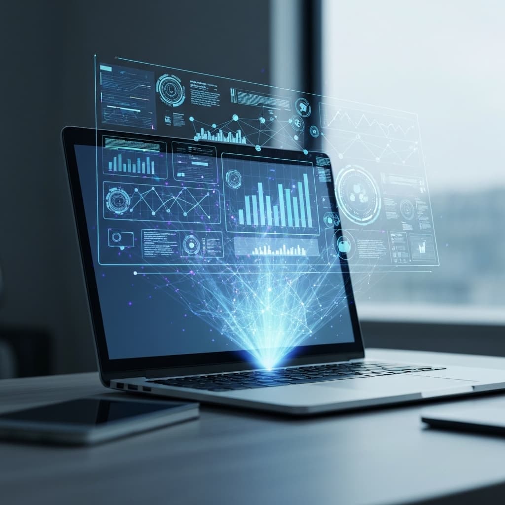 Interface numérique moderne avec des données d'analyse pour une revue complète de Kleap.co.